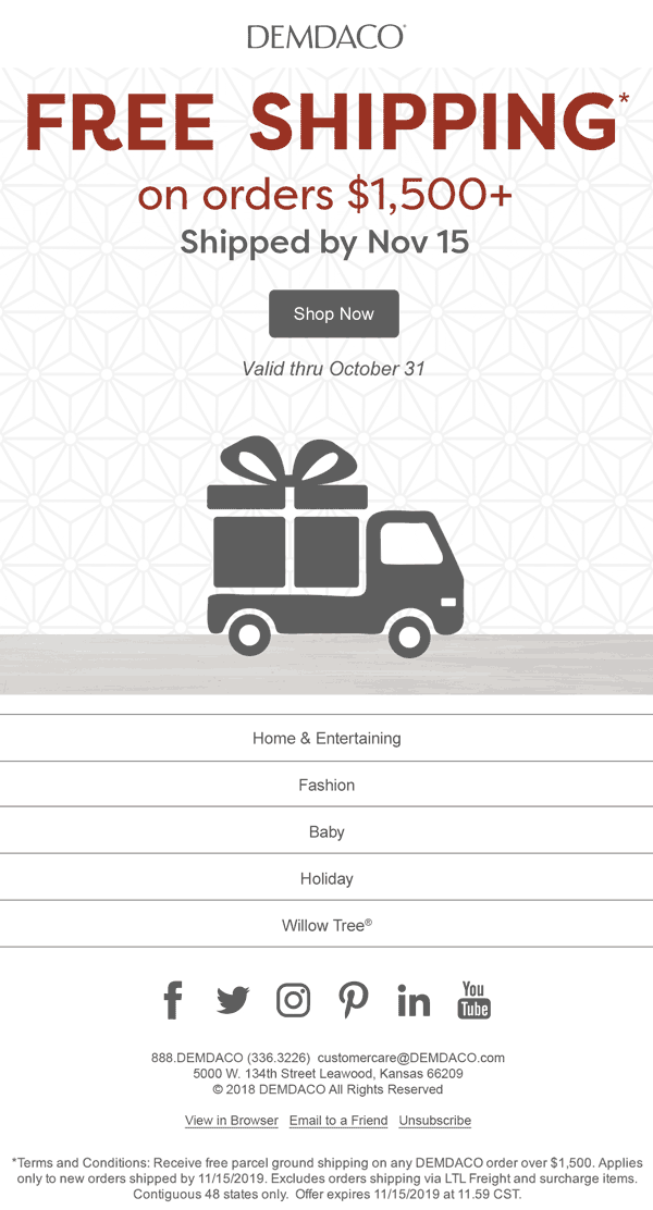 Free Shipping Email