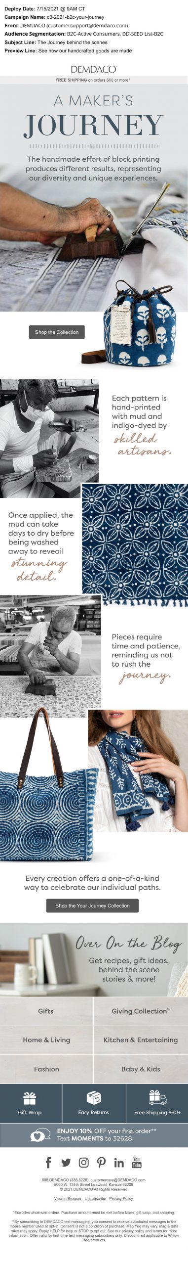 Makers Journey Email