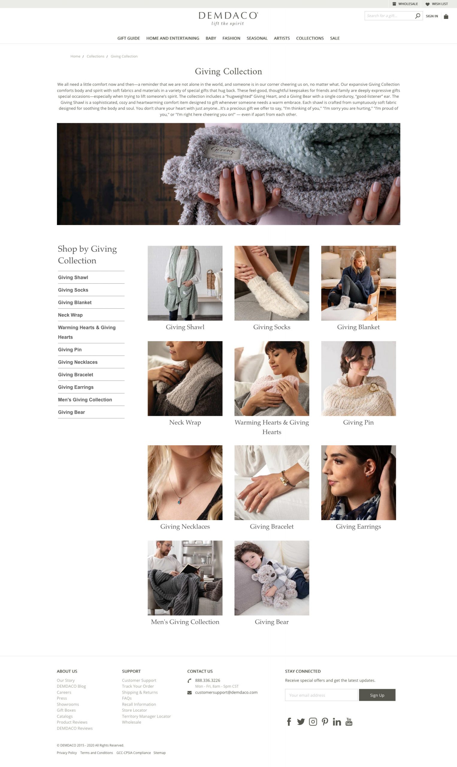 Giving Collection webpage