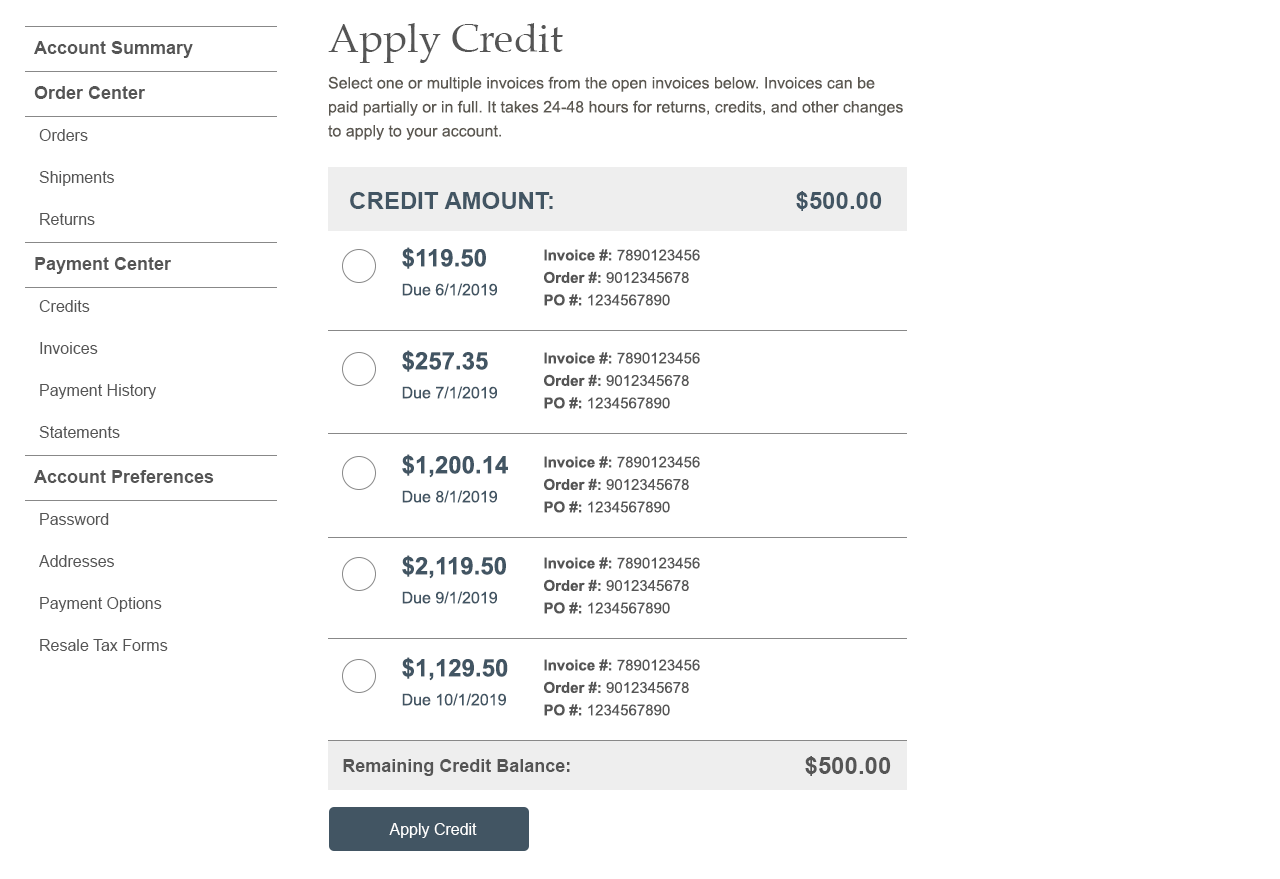 Apply Credit