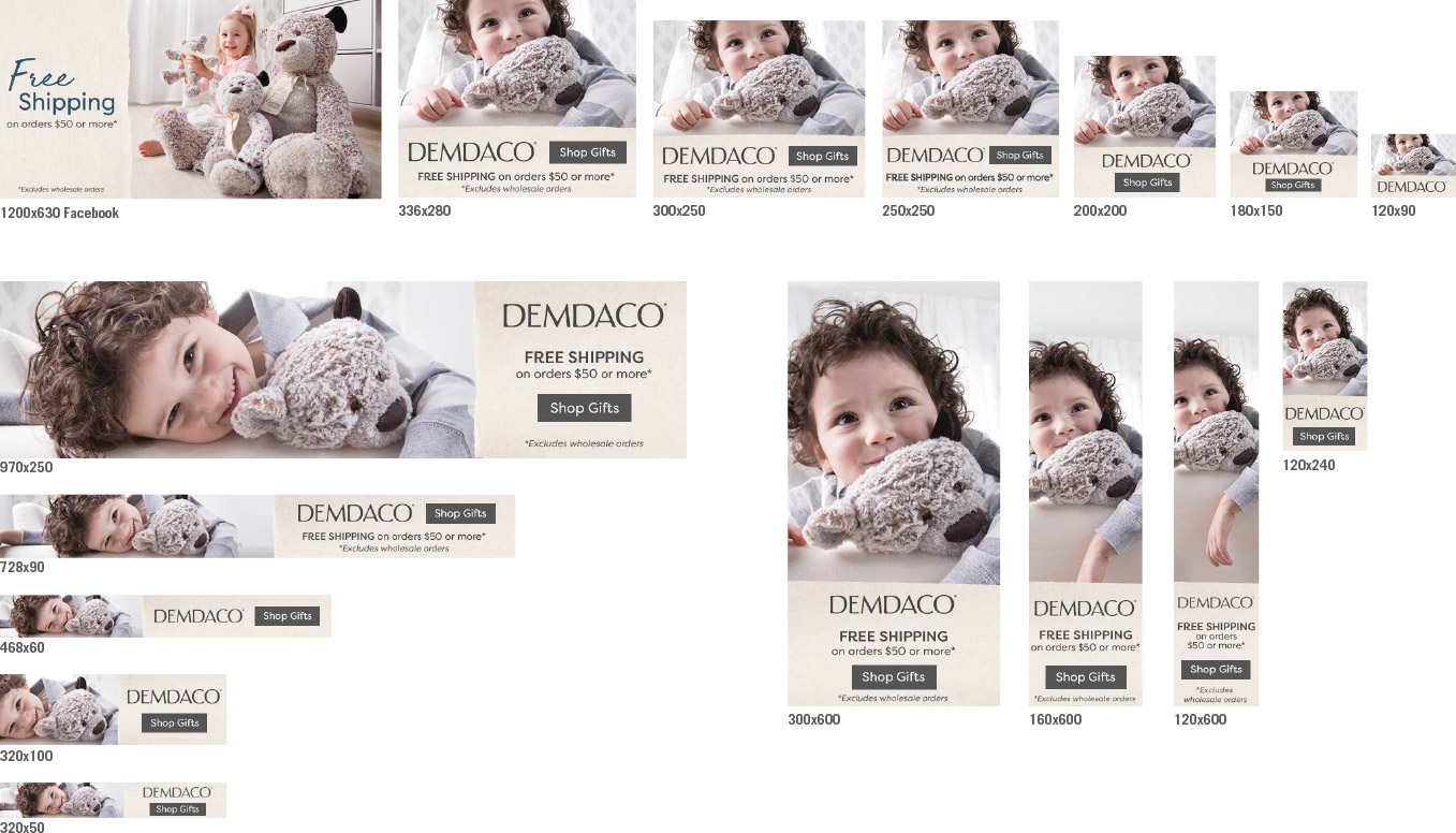 Giving Bear display ads